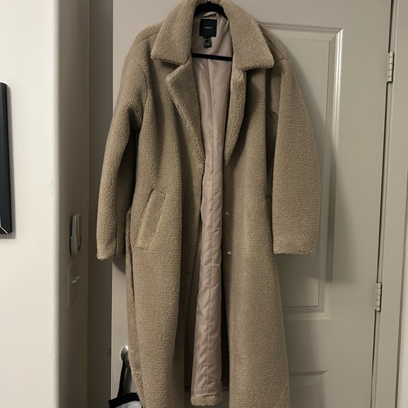 Faux Shearling Belted Coat - Picture 2 of 6